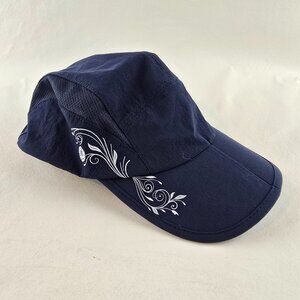 TrailHeads Hat Womens Blue Adjustable Baseball Cap Floral Athletic Foldable Hike